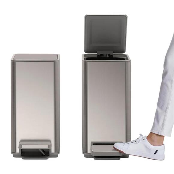 Bathroom Stainless Steel Step Trash Cans by Kohler 1.6 gallon - 2 Pack - NIB!